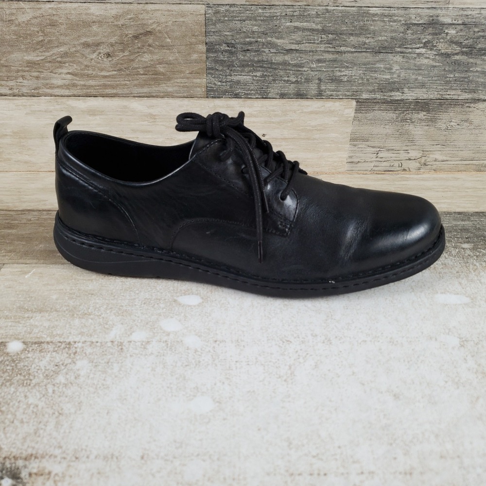 Born Todd Mens Oxford Shoes Sz 10‎ M Comfort Black Leather Handcrafted Lace Up